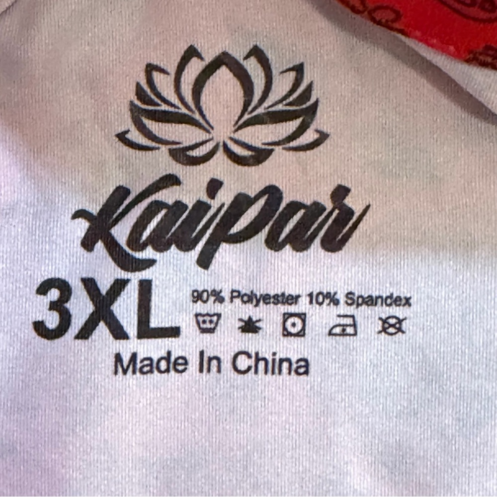 KaiPar Polo Shirt Mens 3XL Red Skull Print Stretch Golf Performance Halloween - Picture 8 of 9